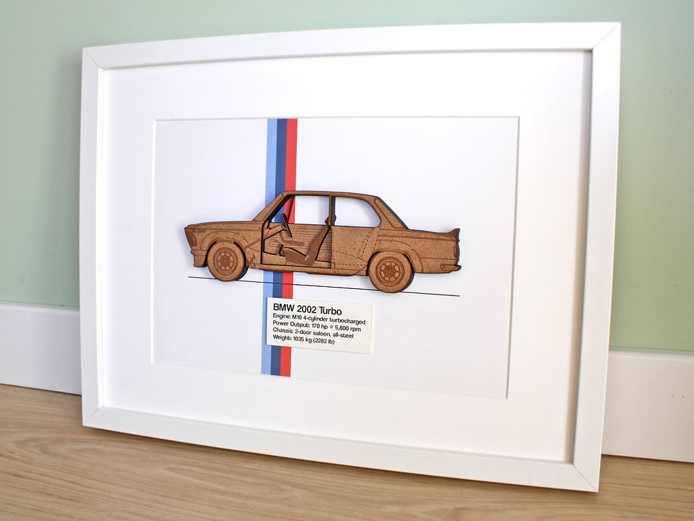 BMW 2002 Turbo blueprint wall art