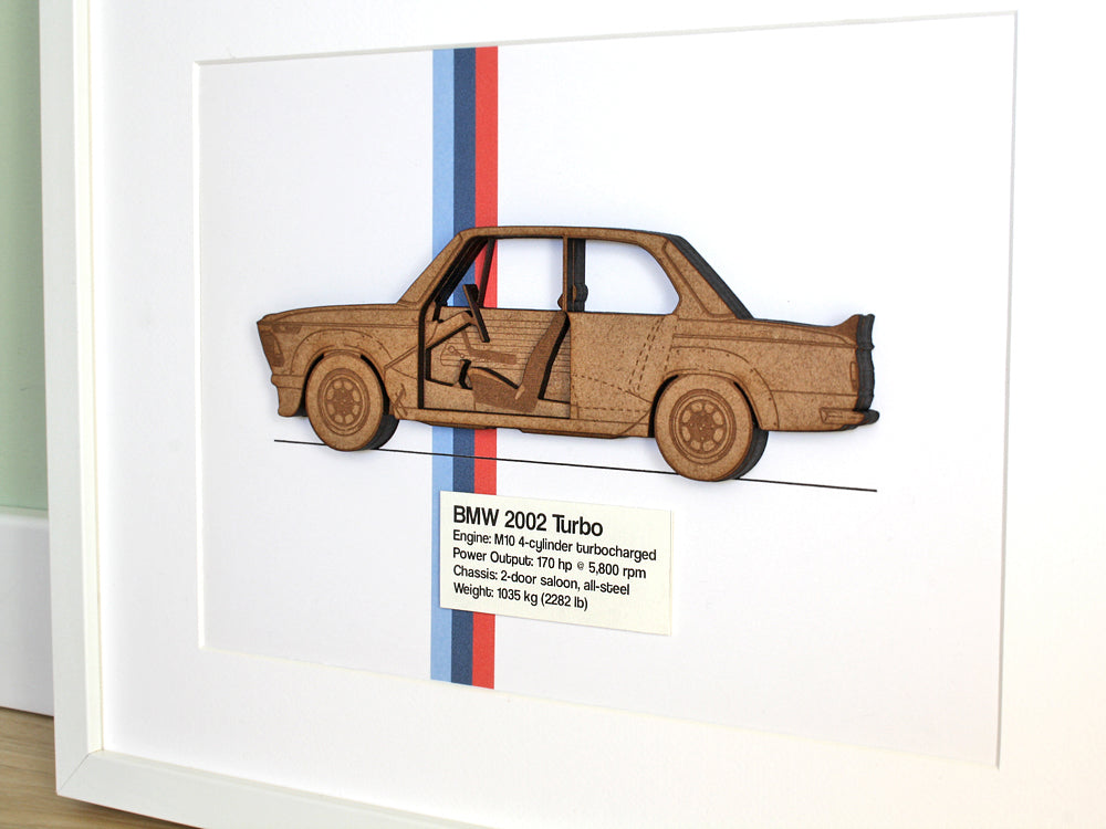 BMW 2002 Turbo blueprint wall art