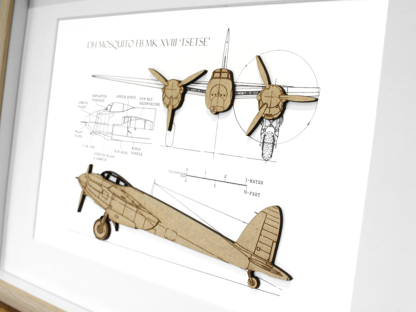 DH Mosquito Tsetse blueprint art