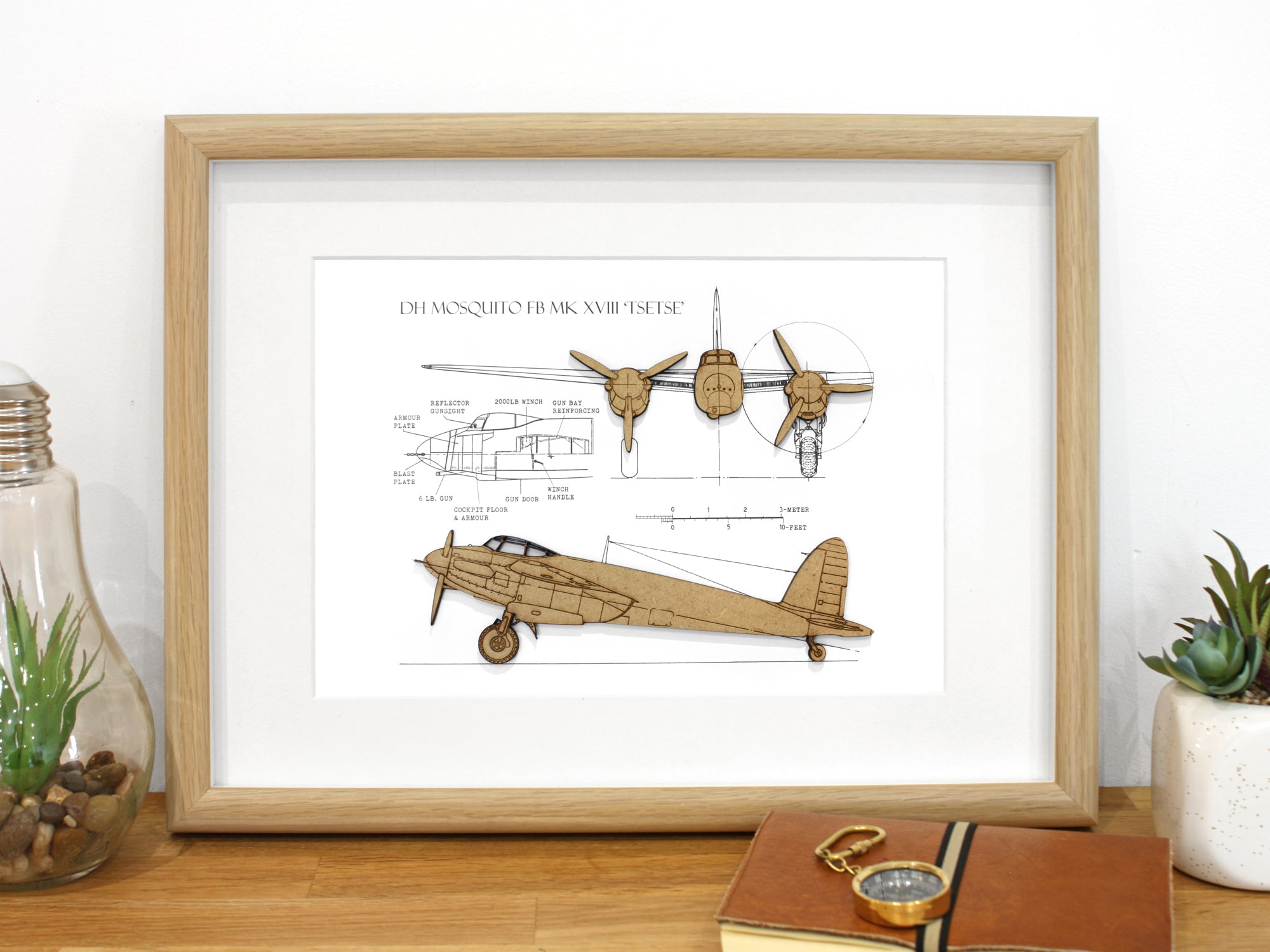 DH Mosquito Blueprint Art | Aviation Decor | Laser Cut Wood – Simply ...