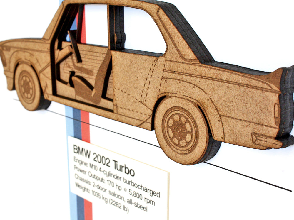 BMW 2002 Turbo blueprint wall art