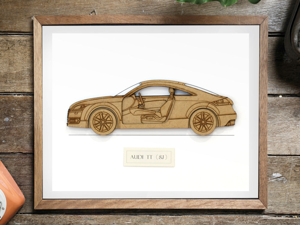 Audi TT 8J coupe blueprint art