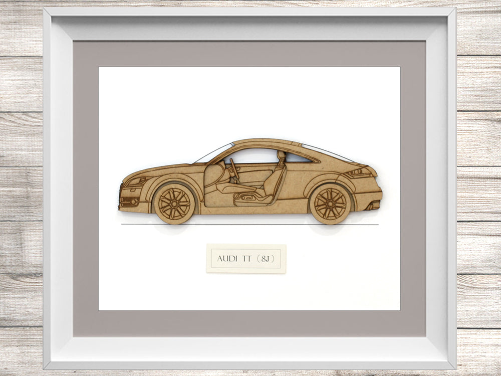Audi TT Mk2 Blueprint Art, Audi TT Gifts