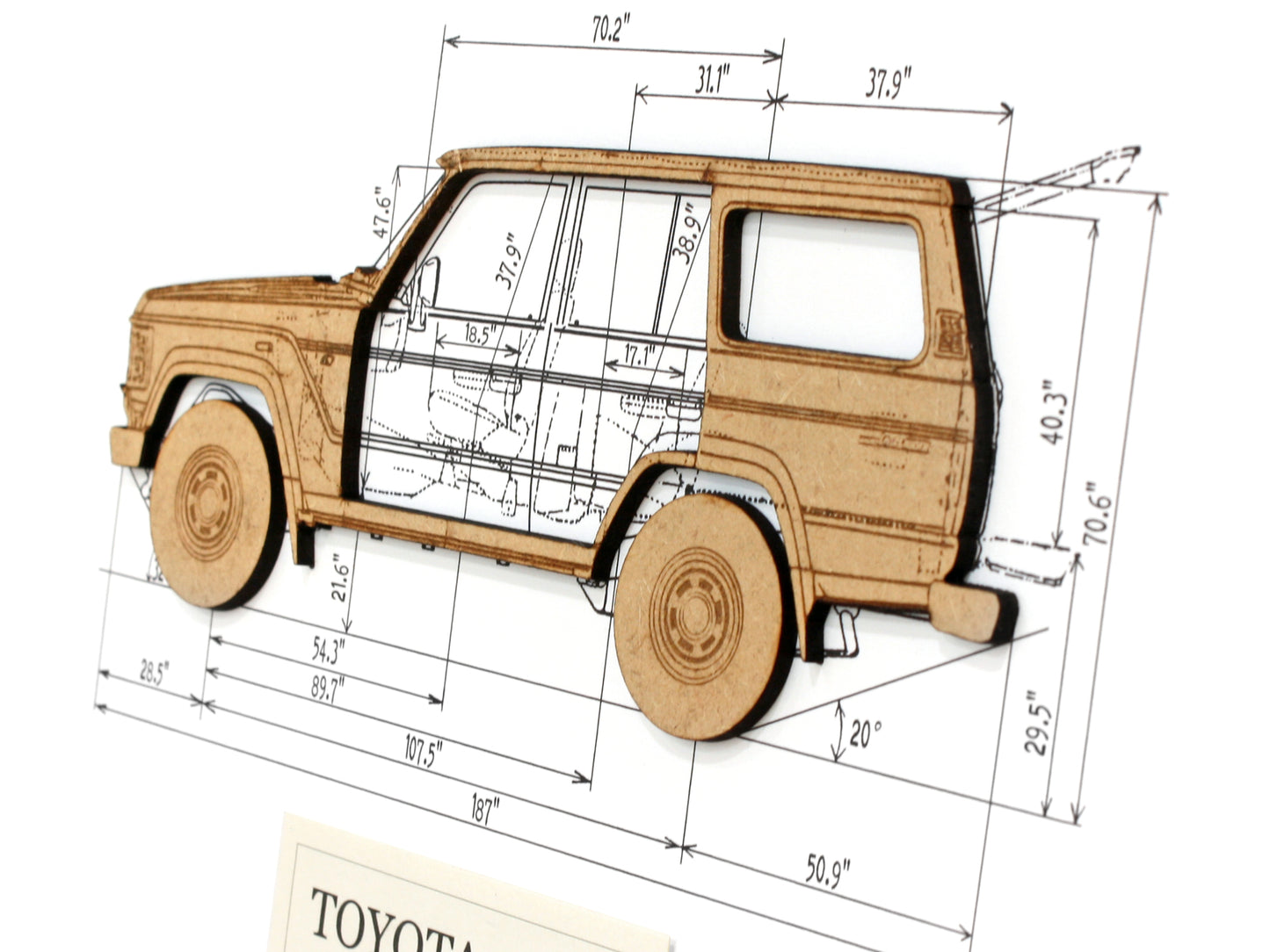 Toyota FJ60 Blueprint Art / Gift