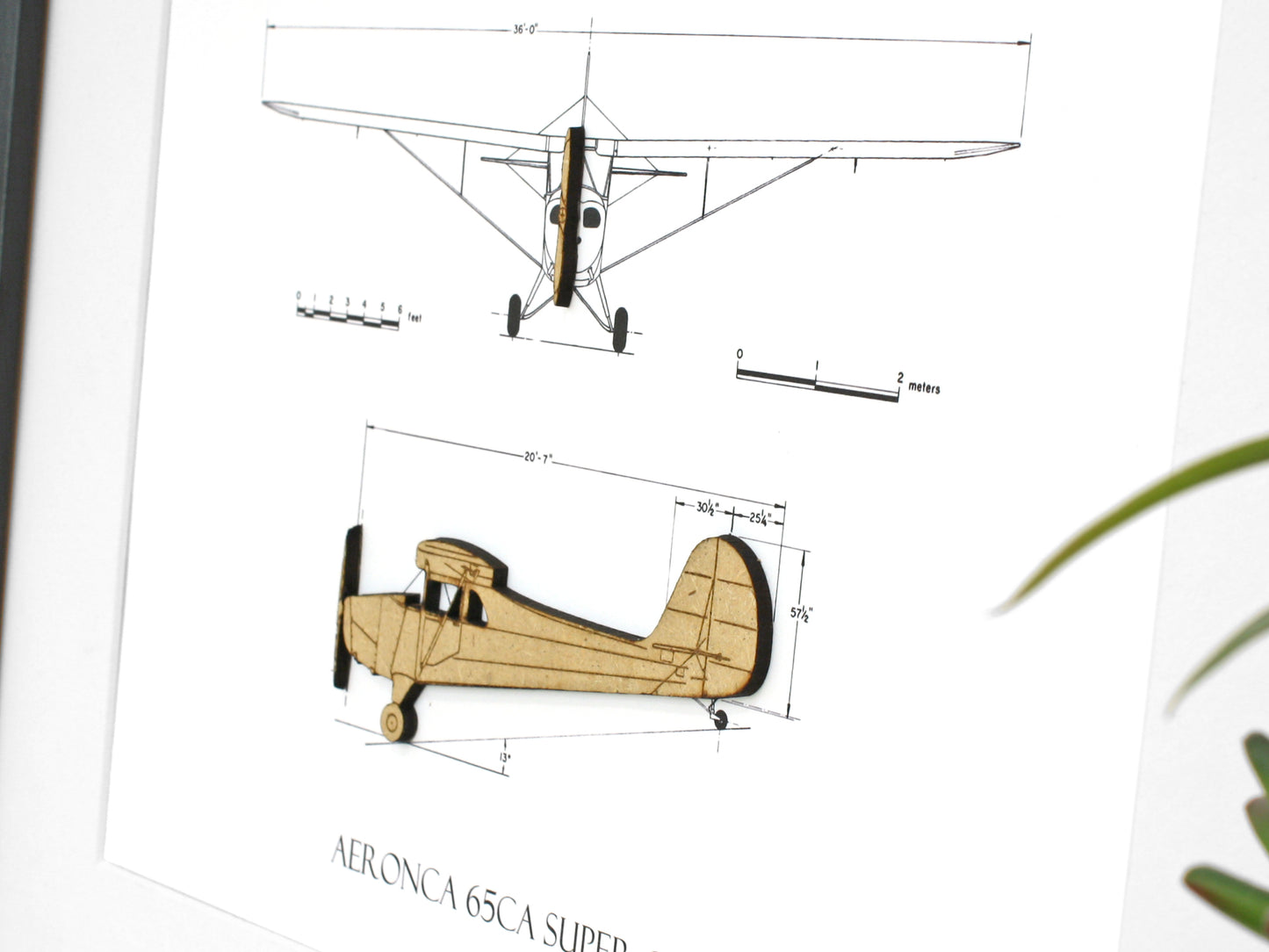 Aeronca 65CA Super Chief blueprint art
