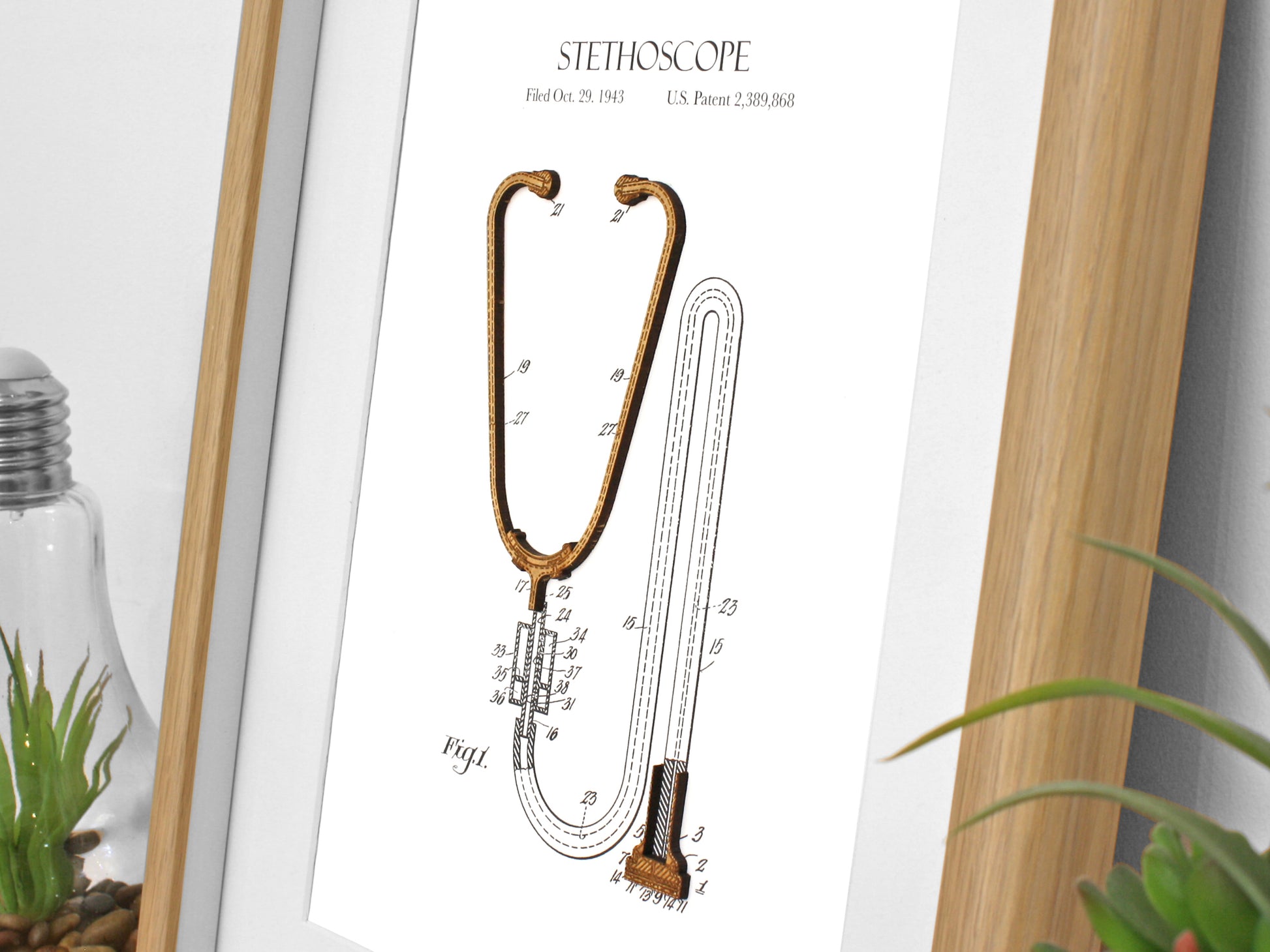 medical gifts, stethoscope patent art