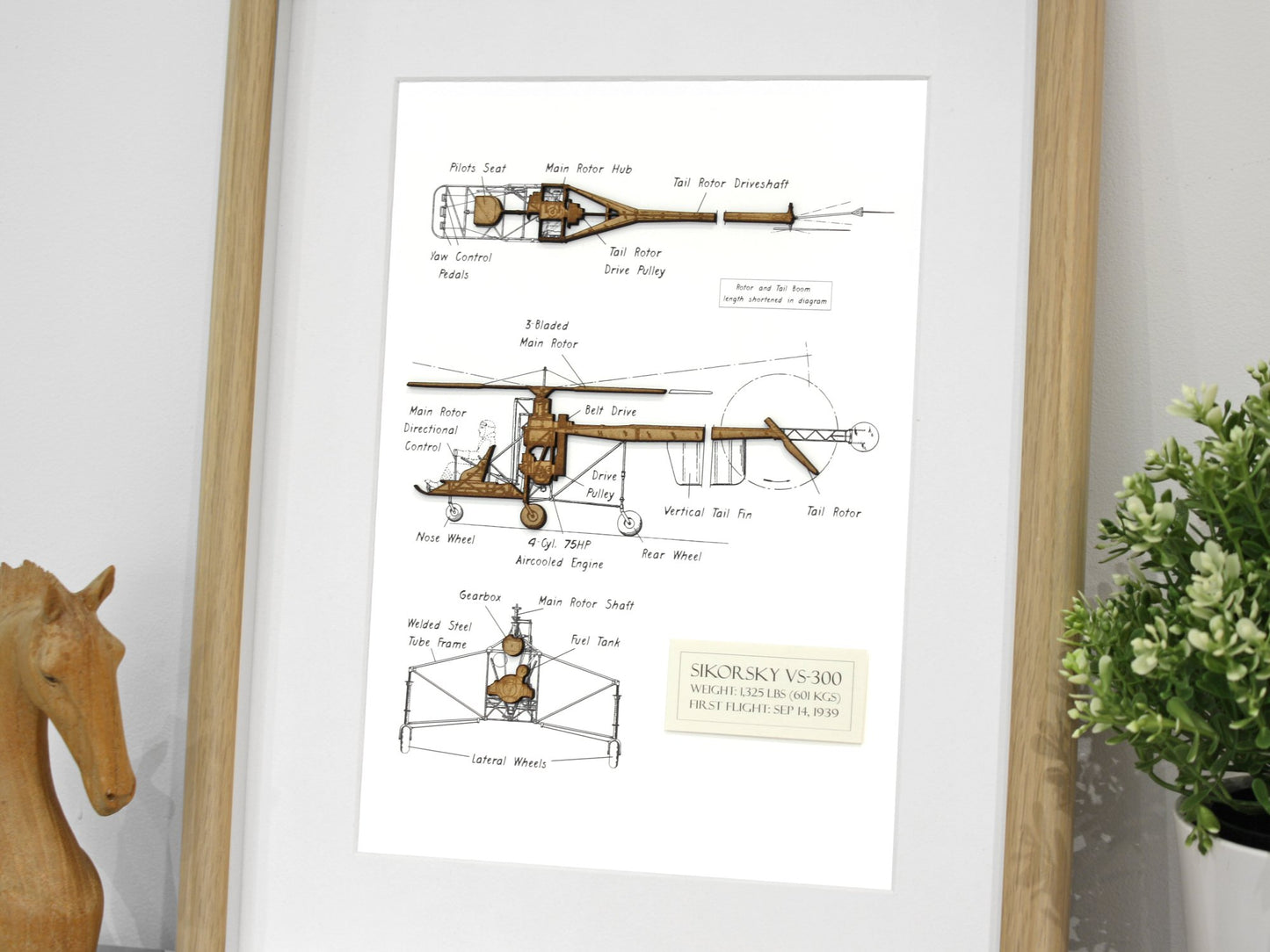 Helicopter gifts, blueprint art