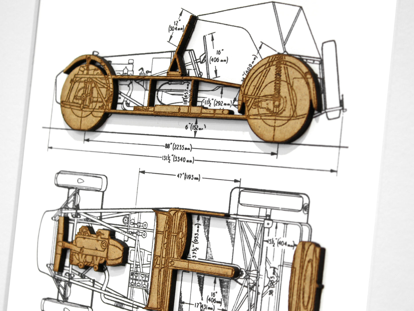 Lotus / Caterham Seven Blueprint, Automotive Art