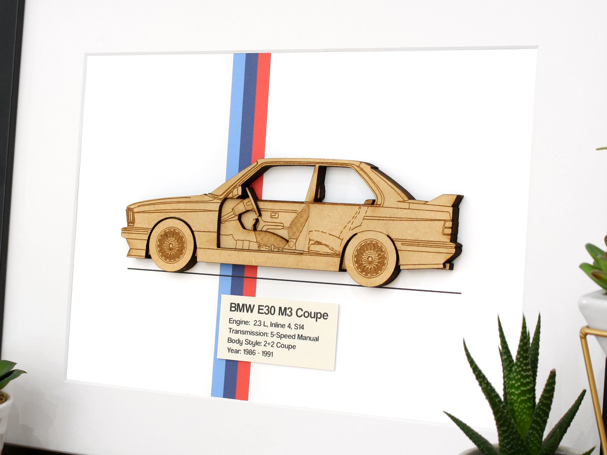 BMW E30 M3 Car FRAMED ART PRINT Picture Poster Artwork