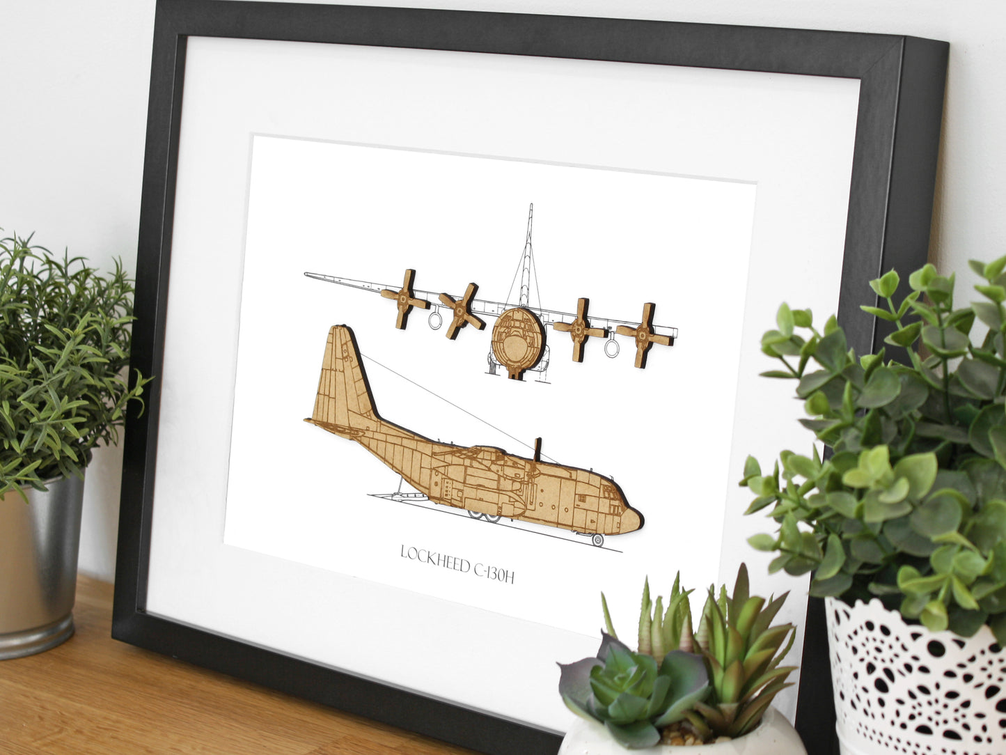 Lockheed C-130H Hercules blueprint art