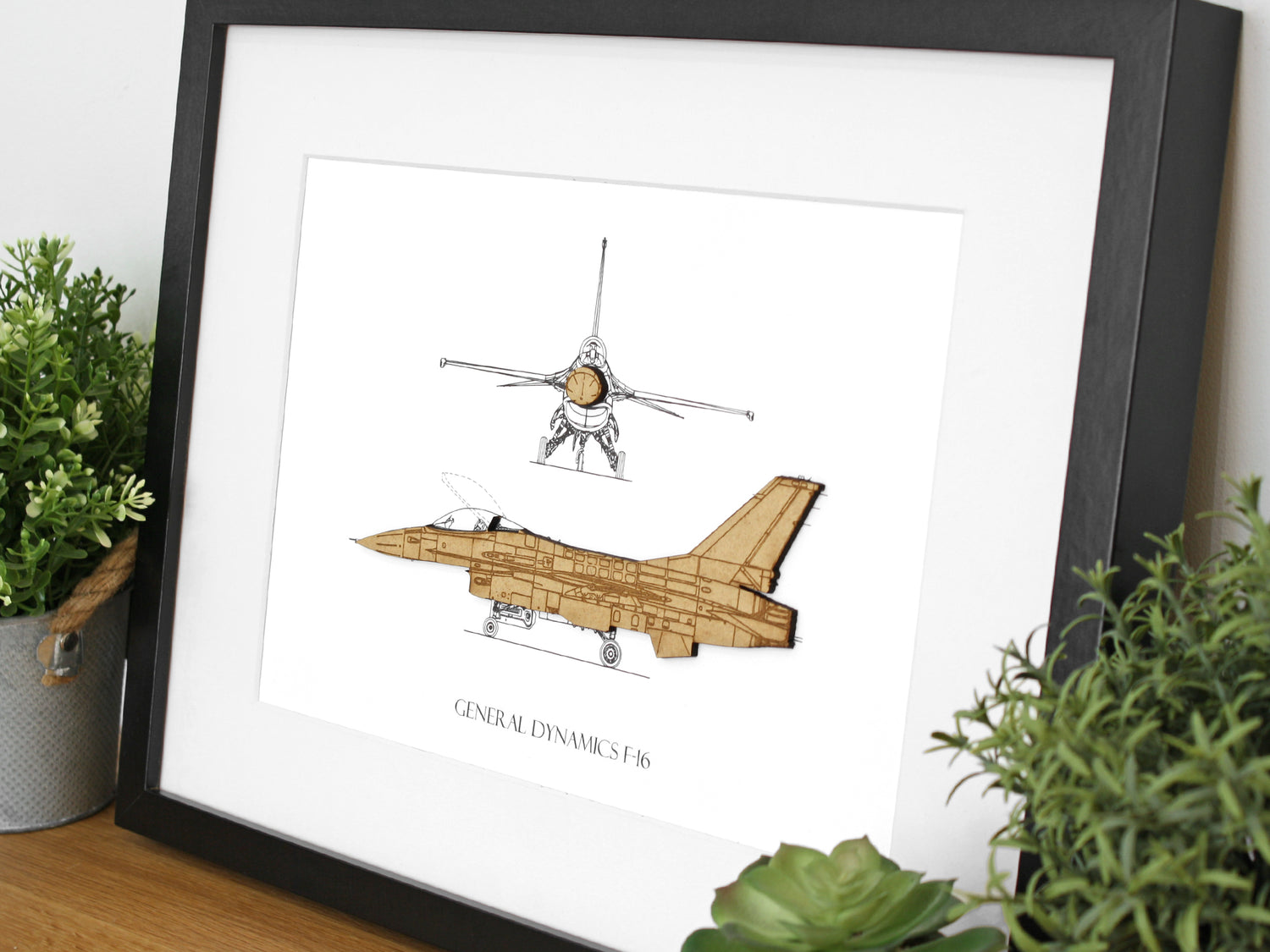 F-16 Blueprint Art | Aviation Decor | Laser Cut Wood – Simply Cut Art