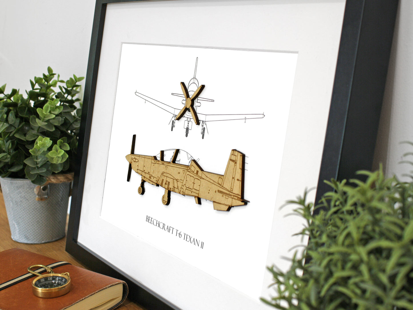 Beechcraft T-6 Texan II blueprint art