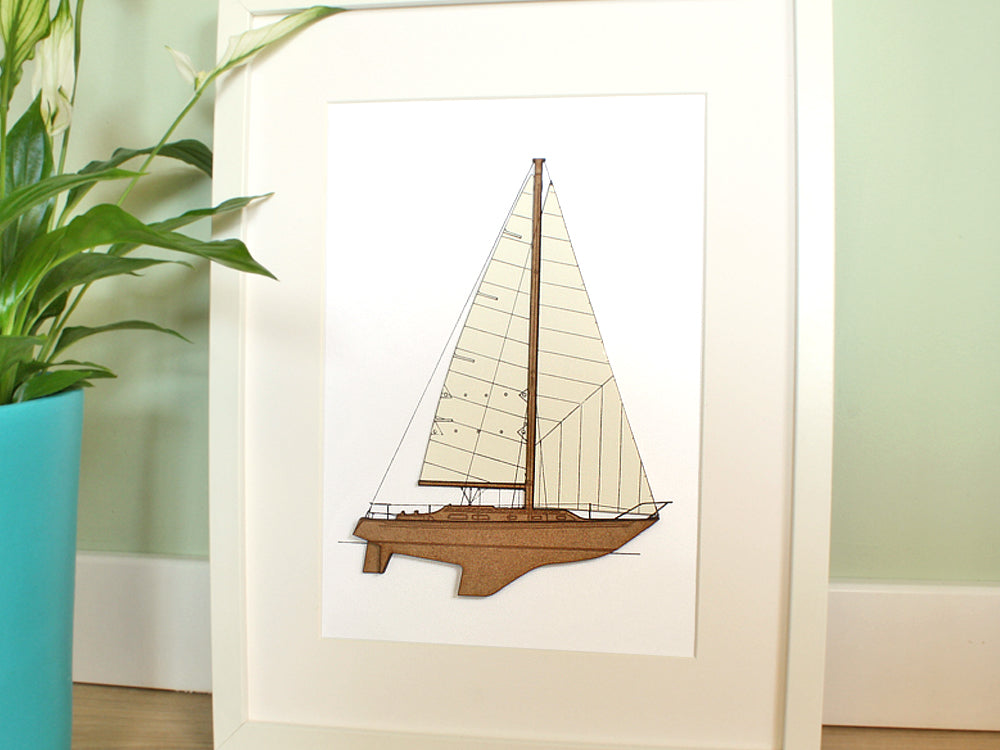 nautical home decor, sailboat art