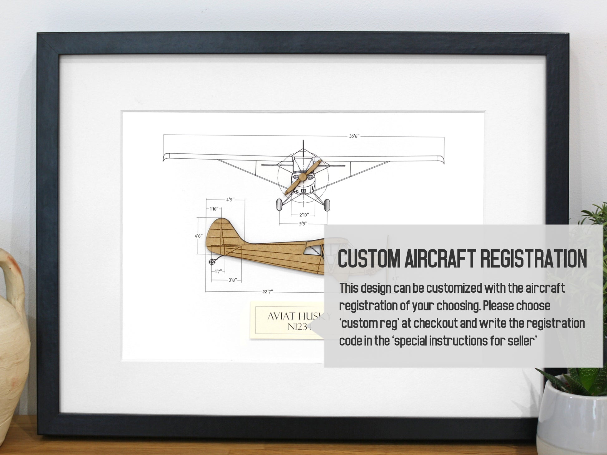 Aviat Husky custom aviation art