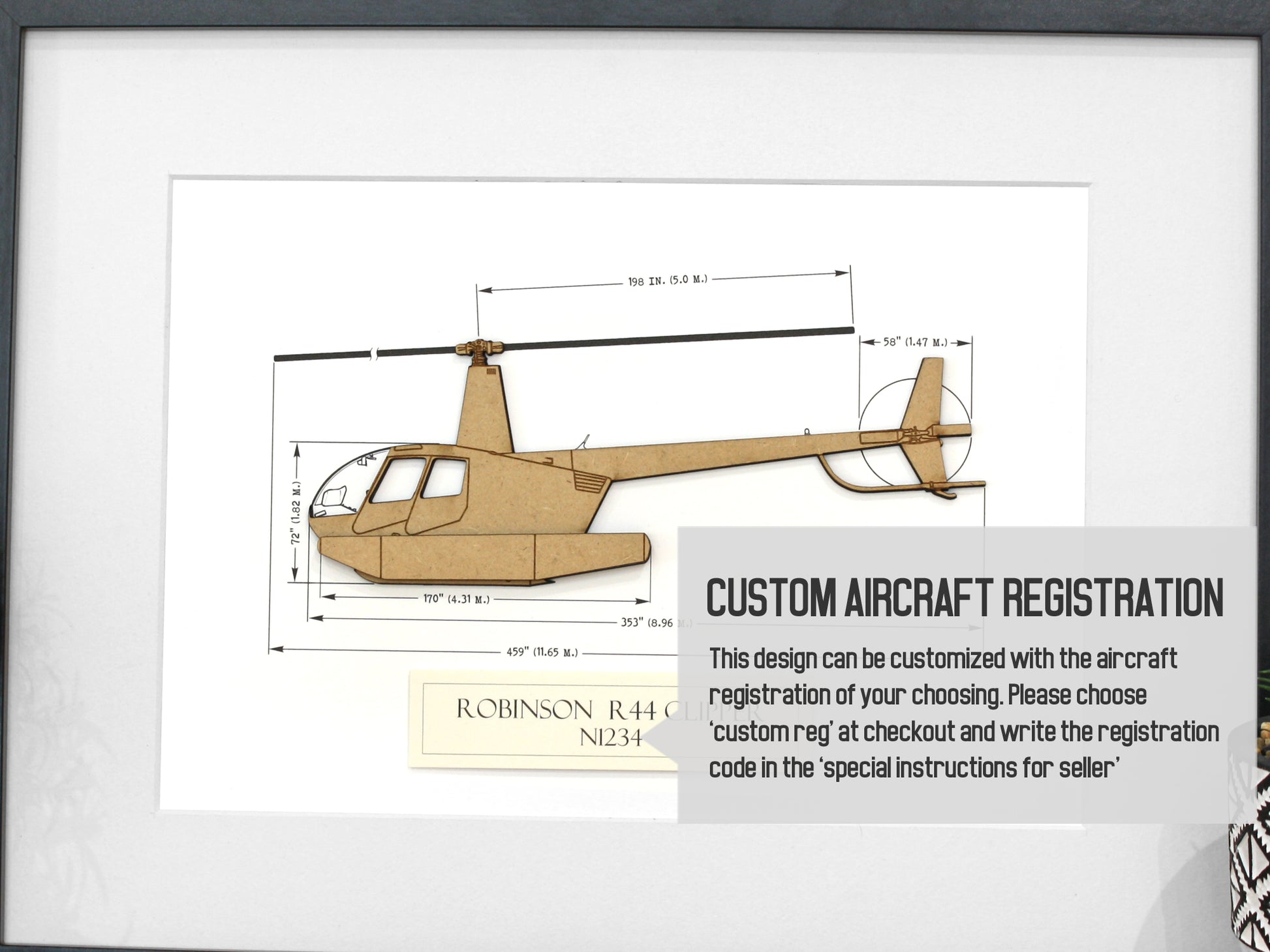 Robinson R44 Clipper custom helicopter art