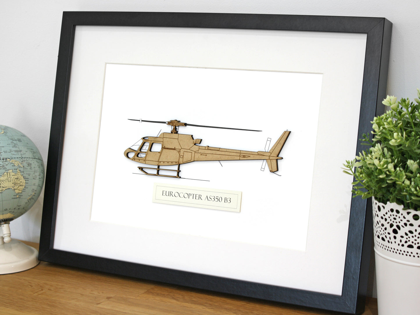 Eurocopter As350 B3 helicopter blueprint art