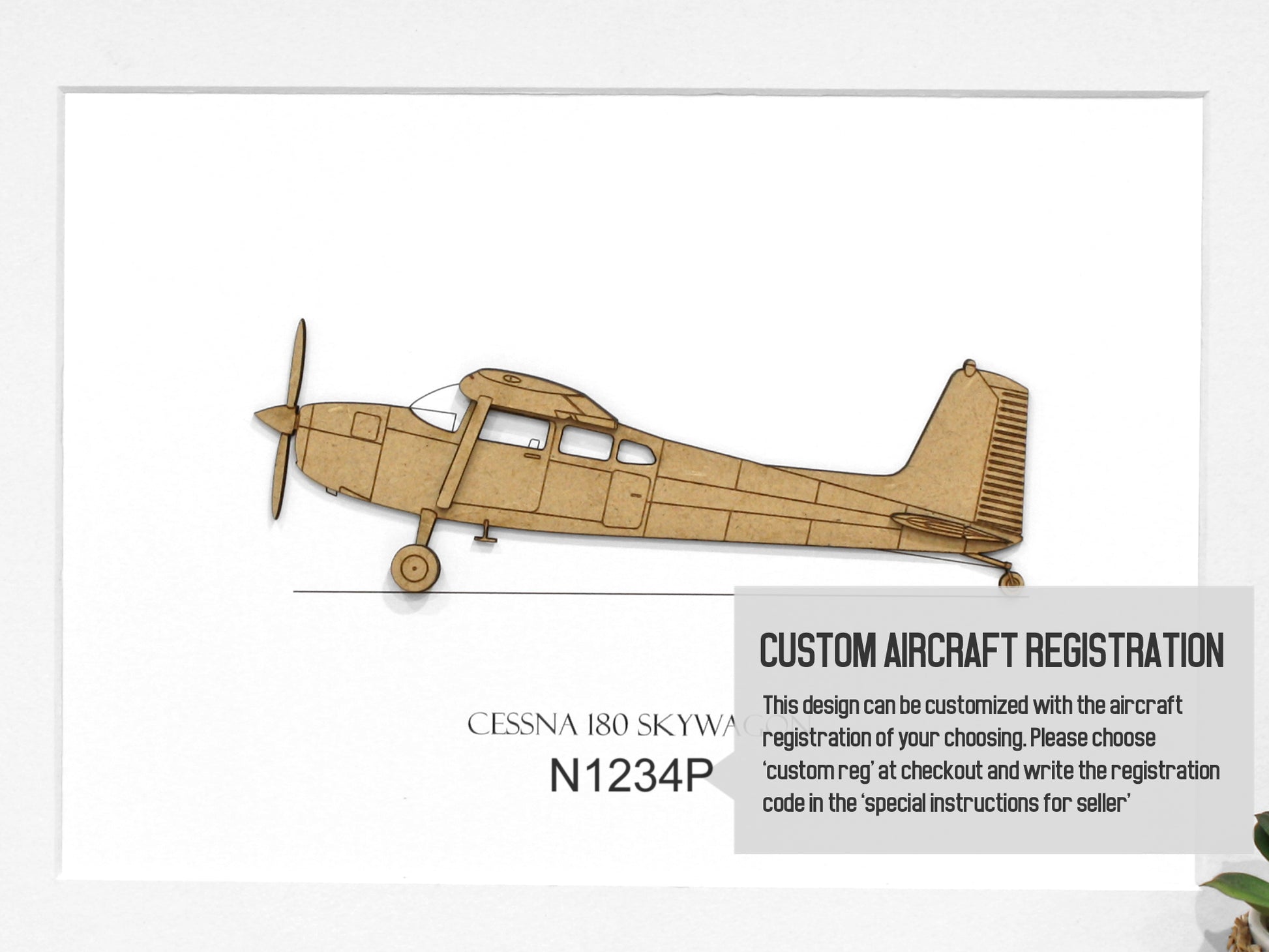 Cessna 180 custom aviation art