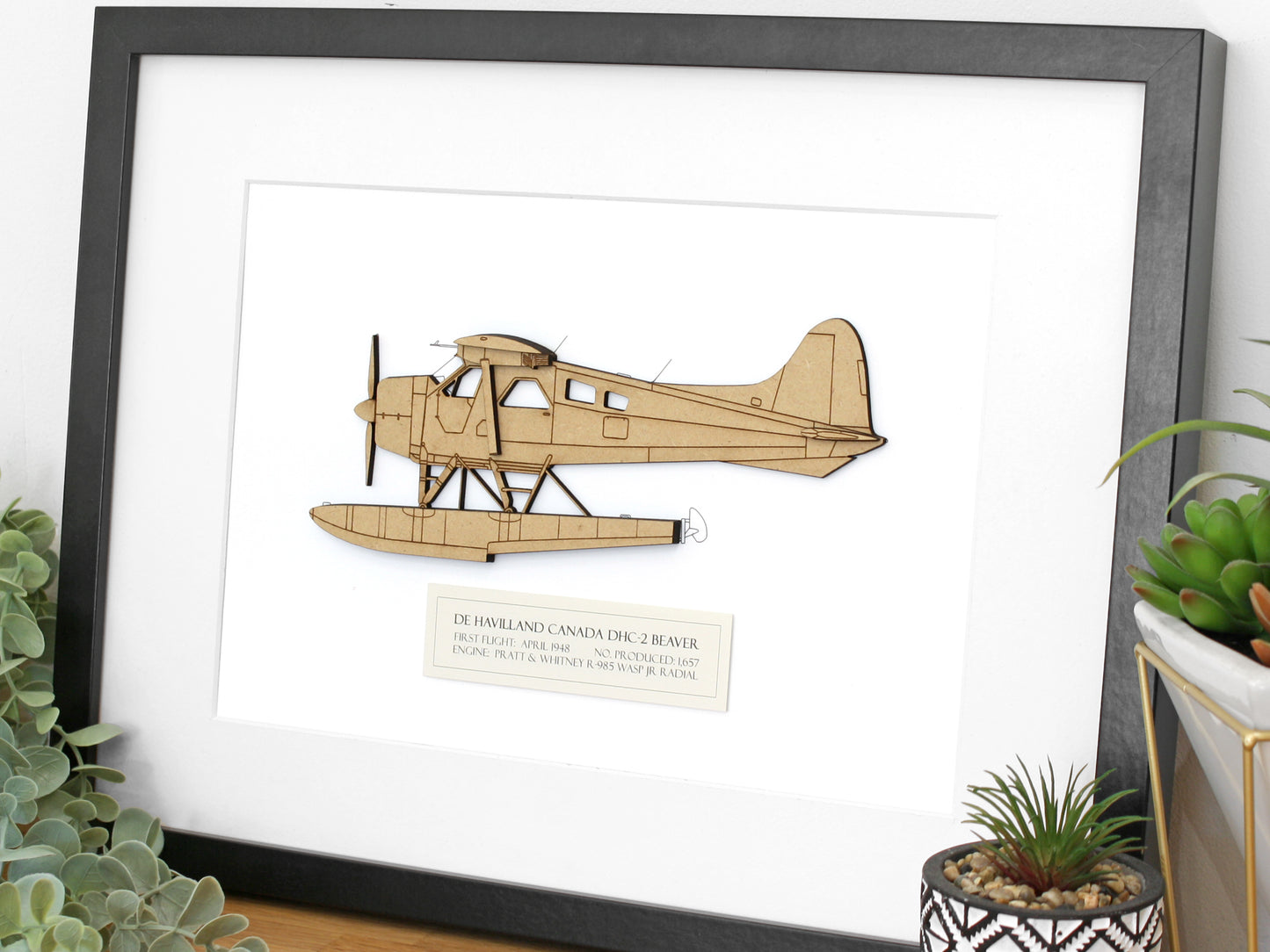 DHC-2 Beaver seaplane aviation art