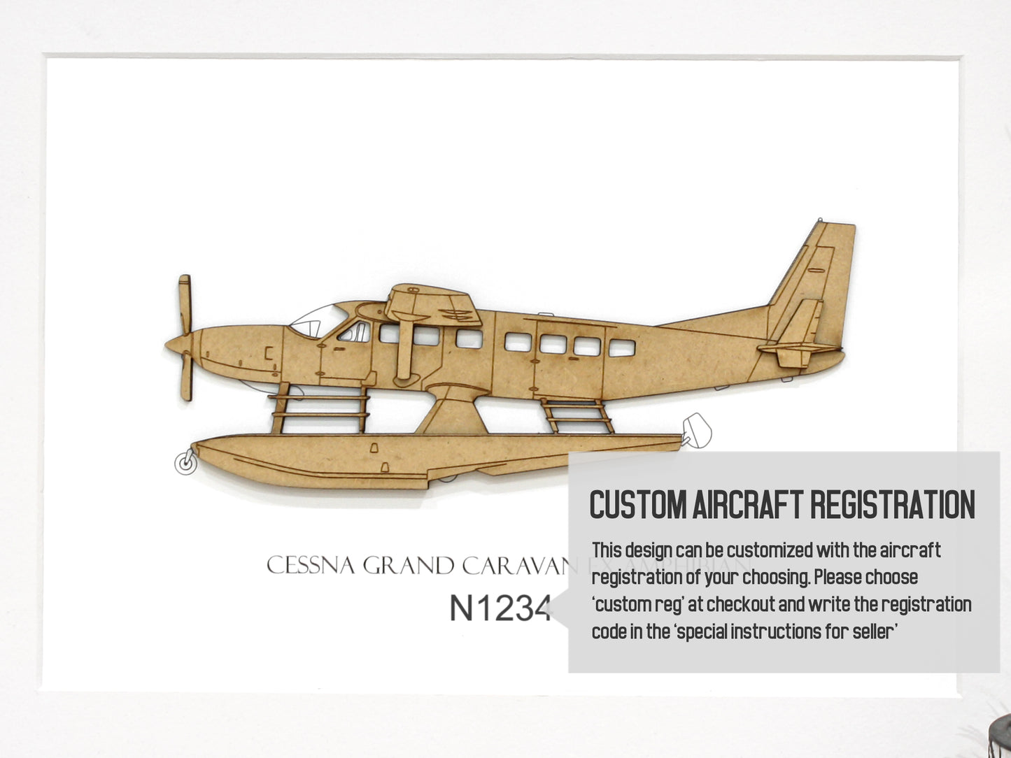 custom aviation art, Cessna Grand Caravan Amphibian art