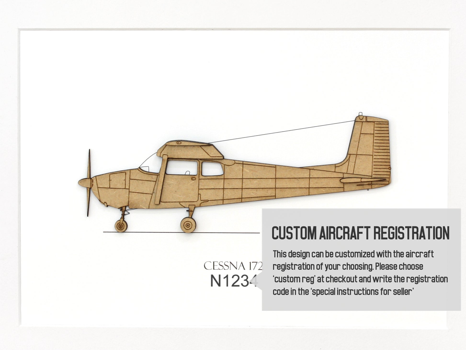 custom aviation art, Cessna 172 straight tail 