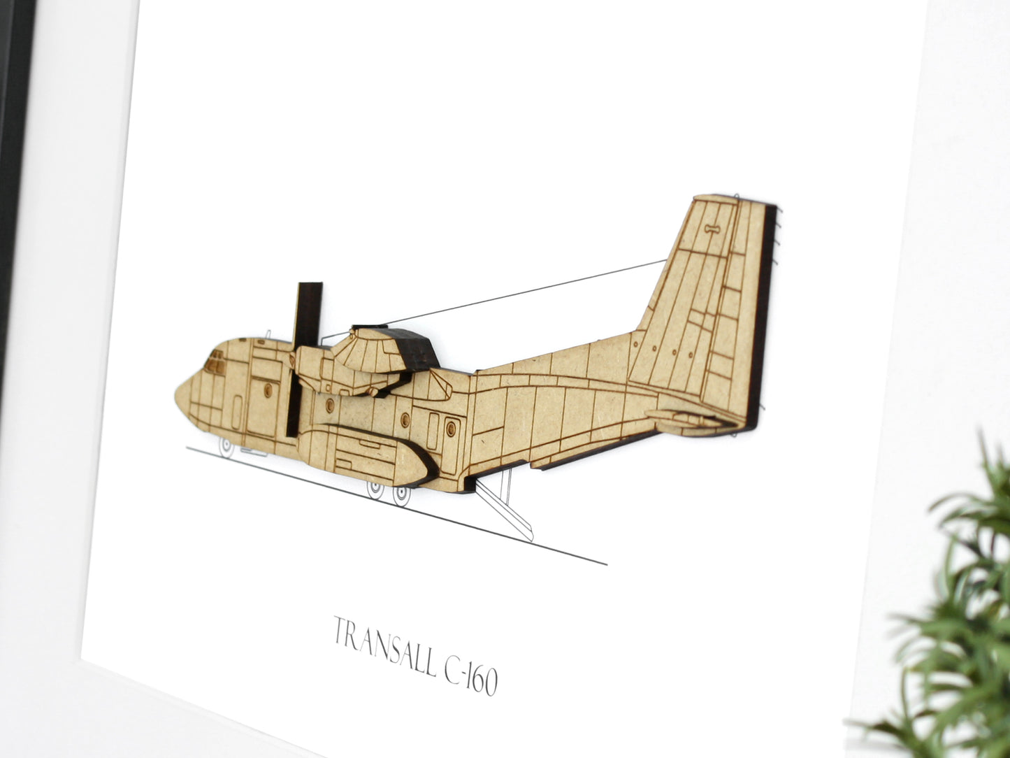 Transall C-160 aircraft blueprint art