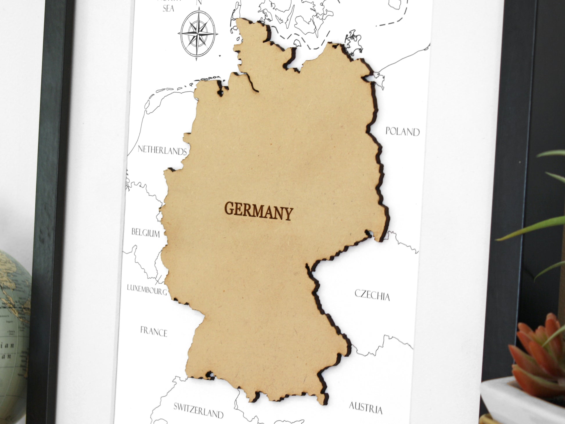 Wood map of Germany