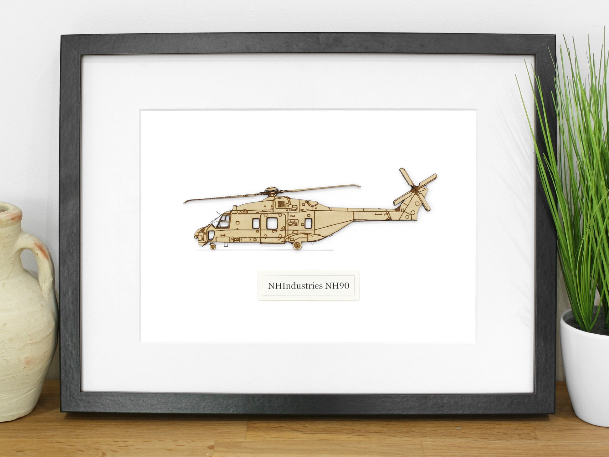 NH90 helicopter blueprint art