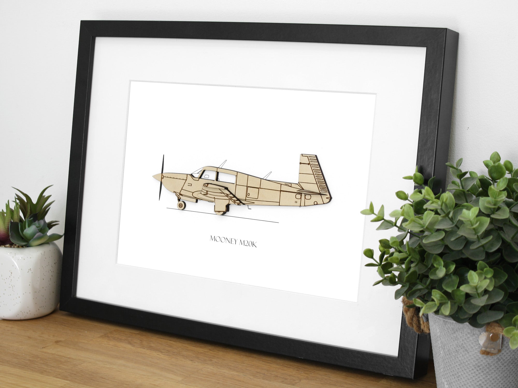 Mooney M20K | Aviation Art | Laser Cut Gifts & Art – Simply Cut Art