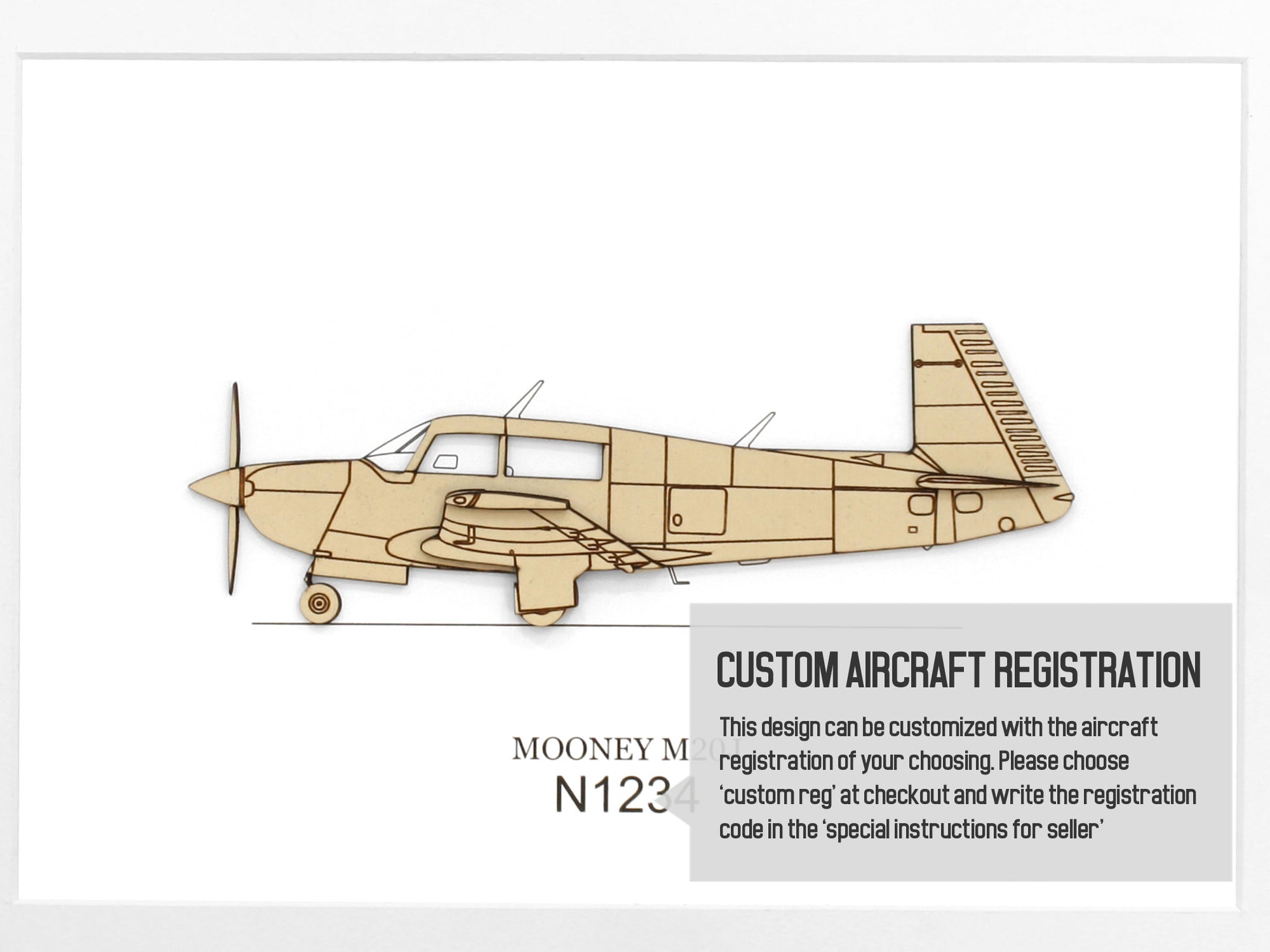 Mooney M20J custom aviation gifts