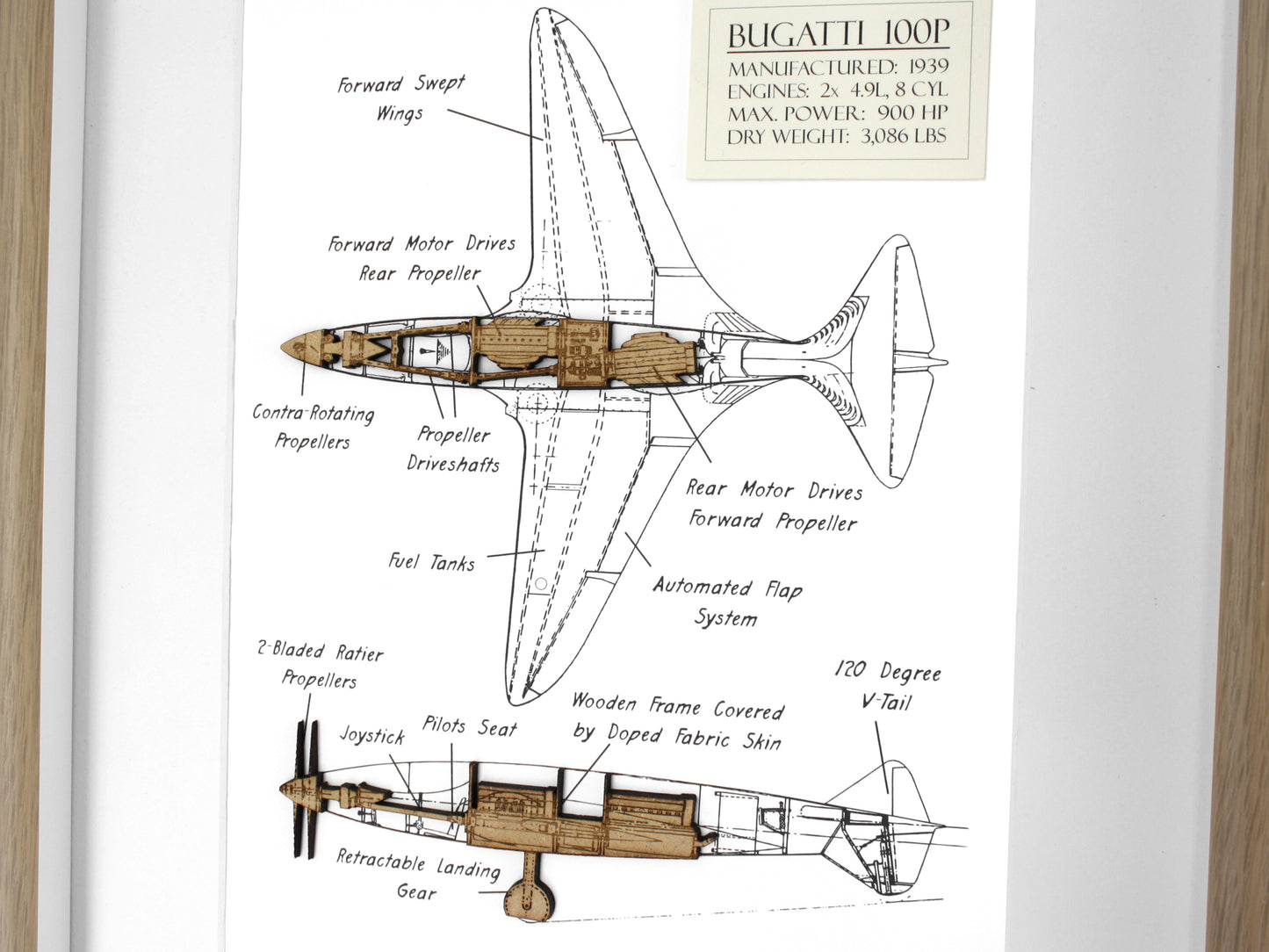Bugatti 100P aircraft art