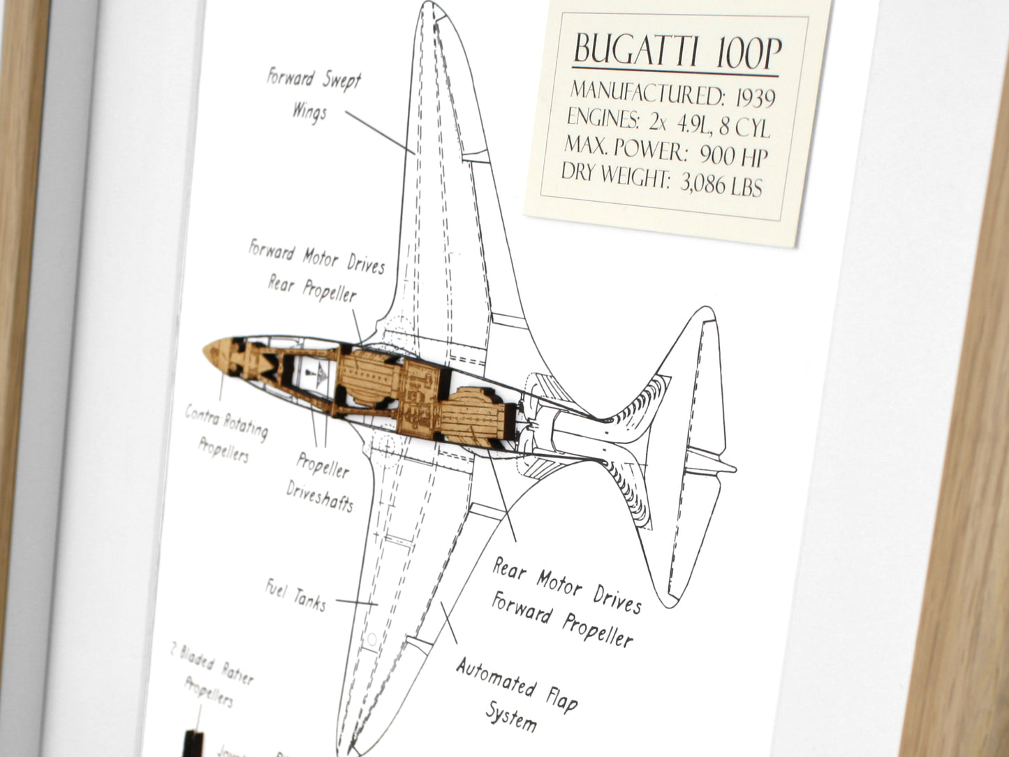 Bugatti 100P aviation art