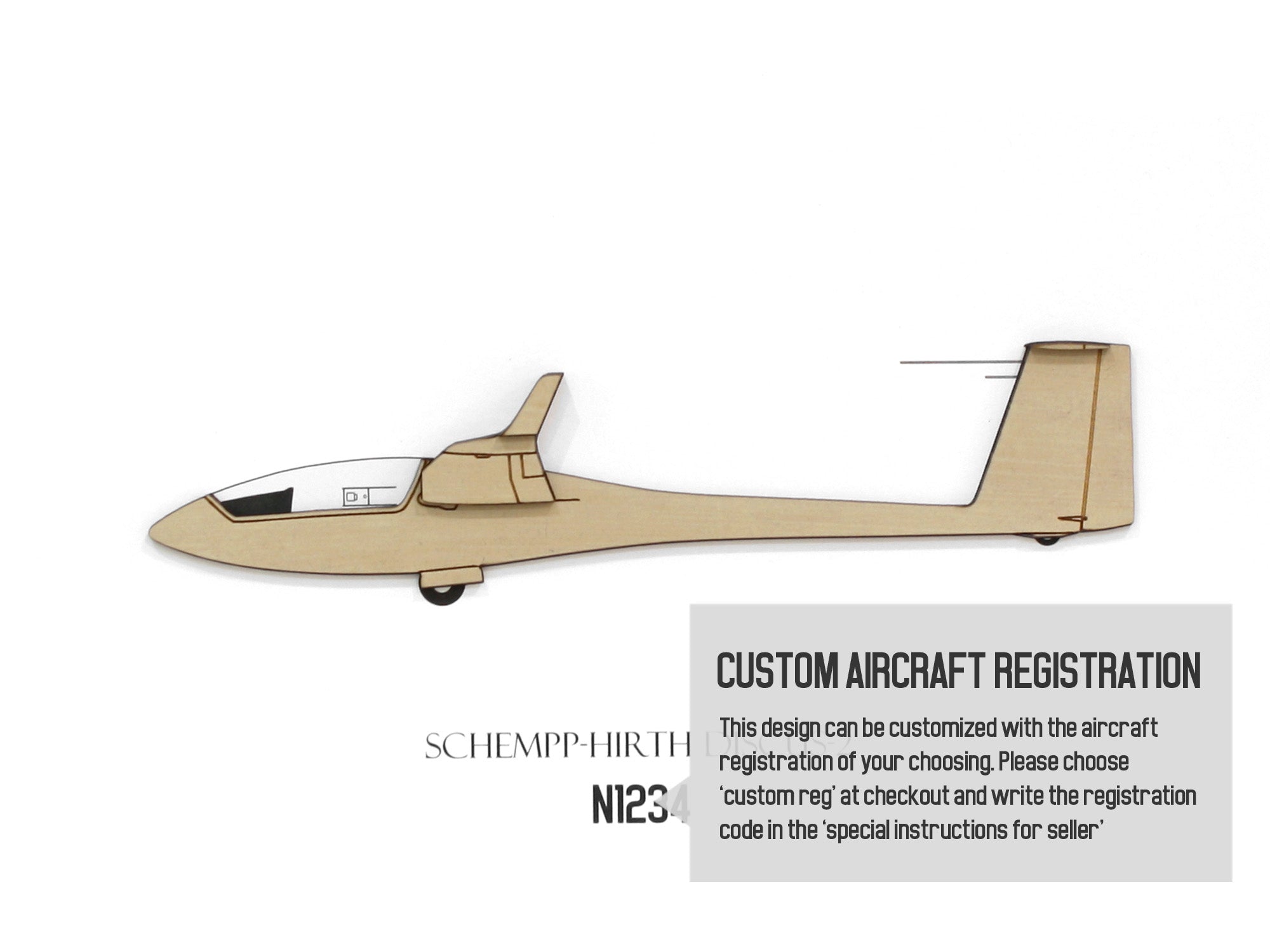 Schempp-Hirth Discus-2 Glider | Aviation Art | Laser Cut Gifts & Art ...