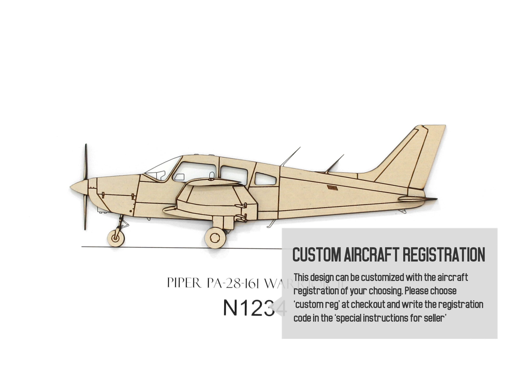 Piper PA-28-161 Warrior II custom aviation art