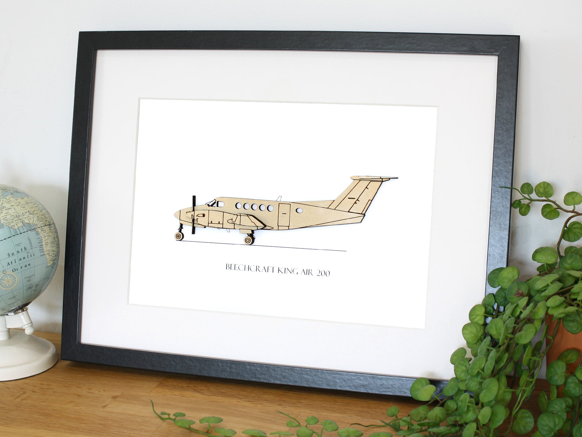 Beechcraft King Air 200 aviation art
