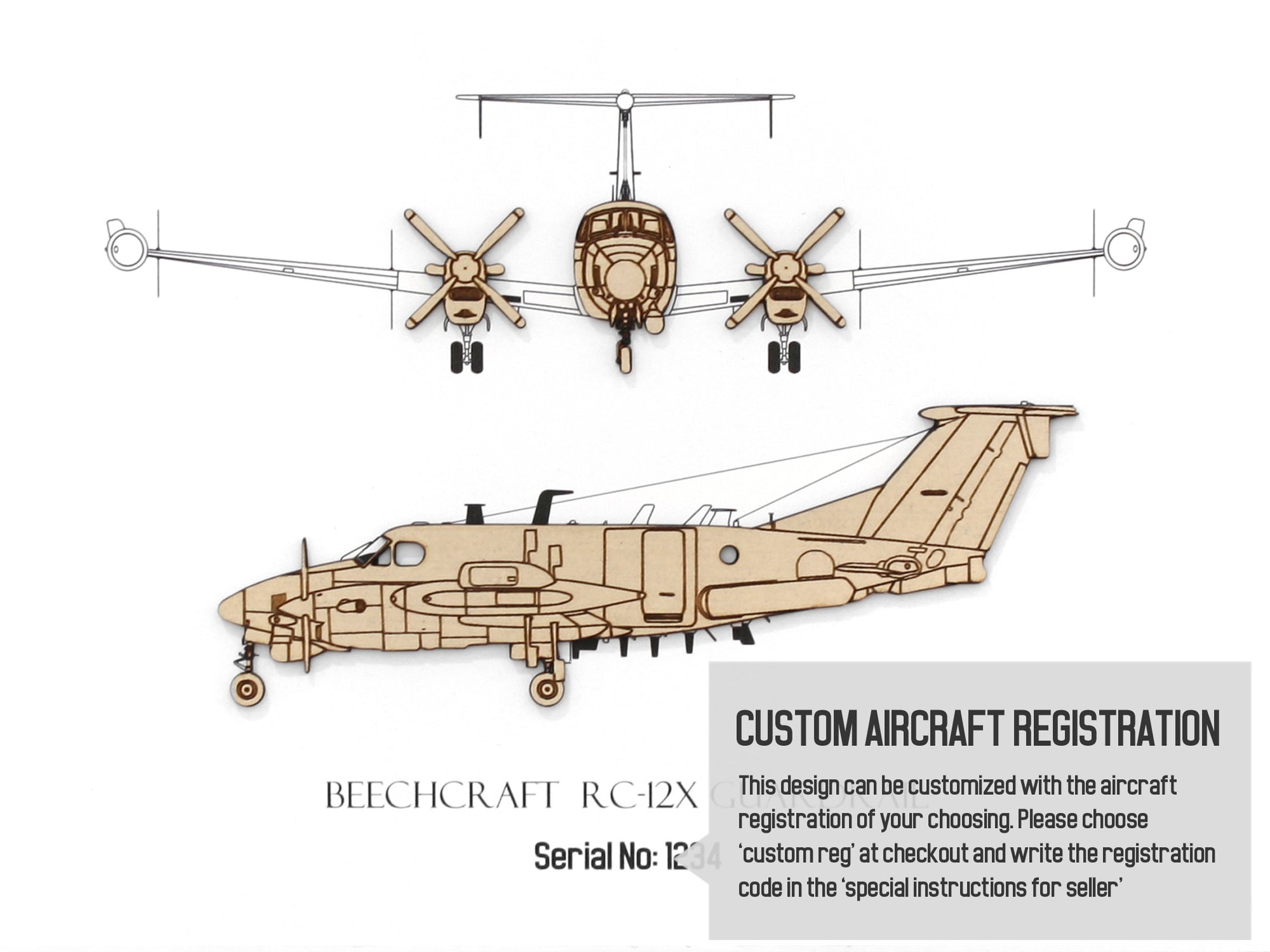 Beechcraft RC-12X Guardrail army aviation art