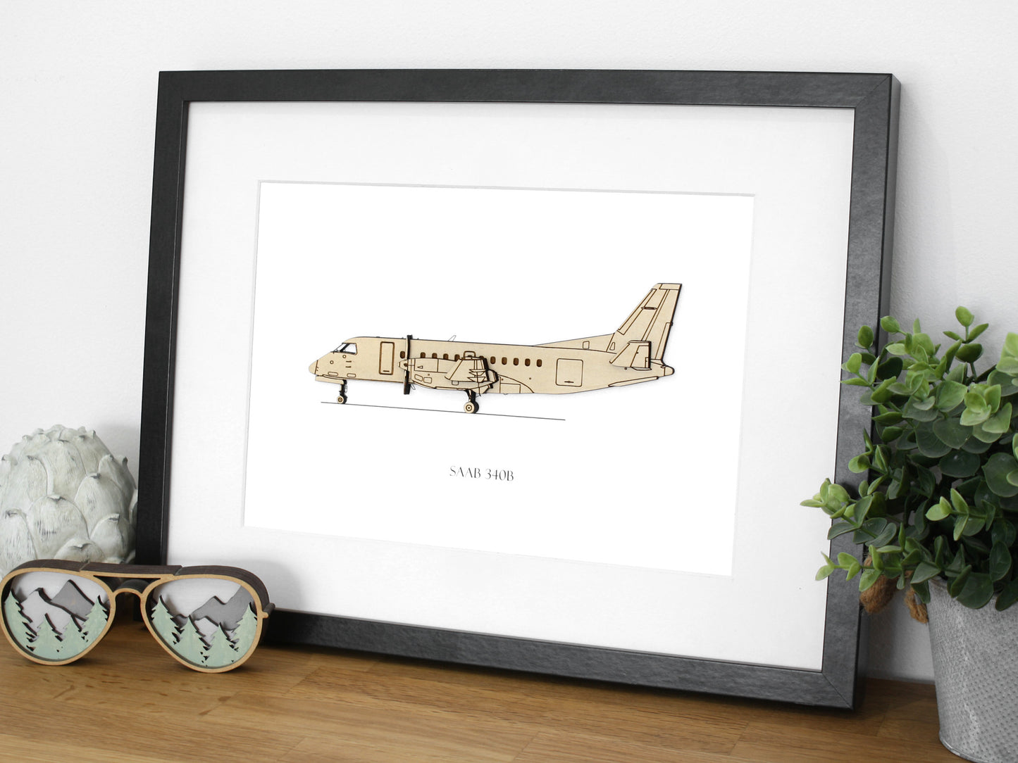 Saab 340B blueprint art