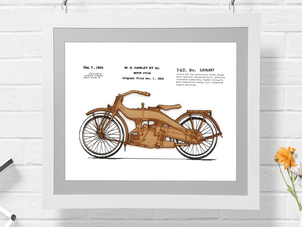 Harley Davidson patent print art