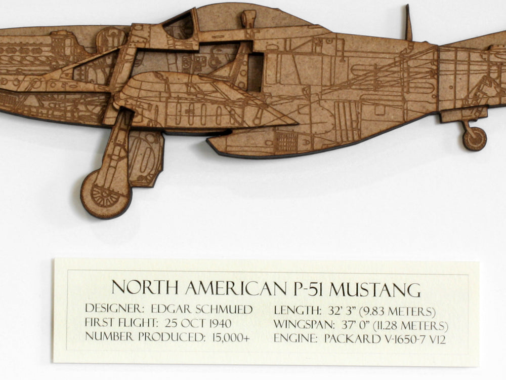 mustang fighter aircraft blueprint art