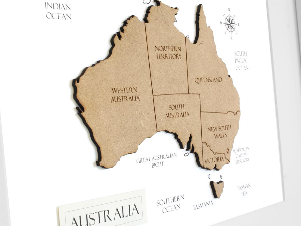 Australia map art gift