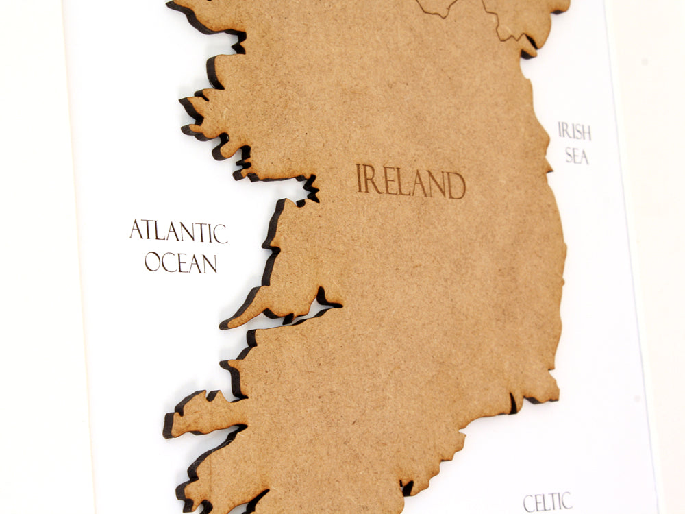 map of Ireland gift, custom map decor