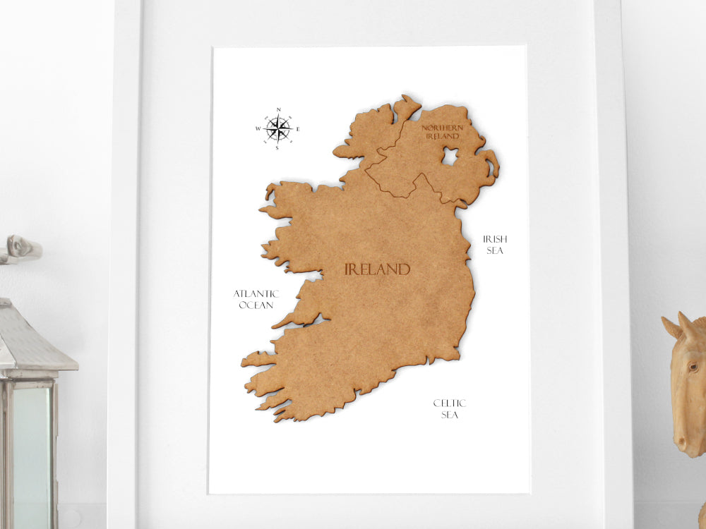map of Ireland art