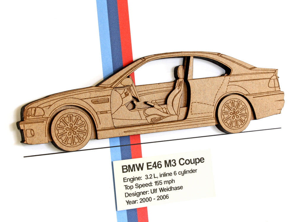 BMW M3 E46 blueprint art