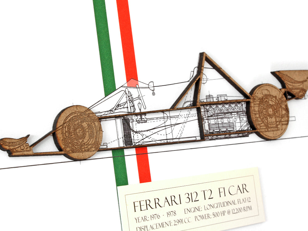 Ferrari F1 Car Blueprint Art