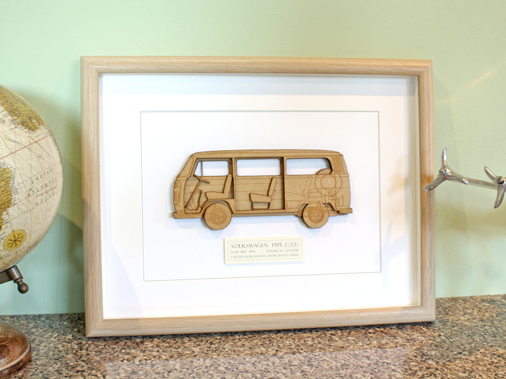 Volkswagen T2 Bus Art | VW T2 Gifts | Laser Cut Wood – Simply Cut Art