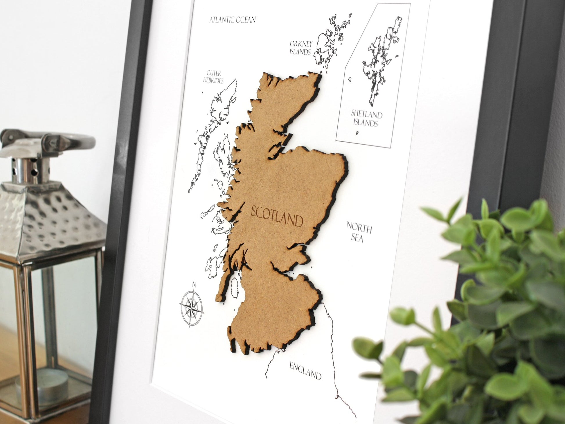 map of Scotland art