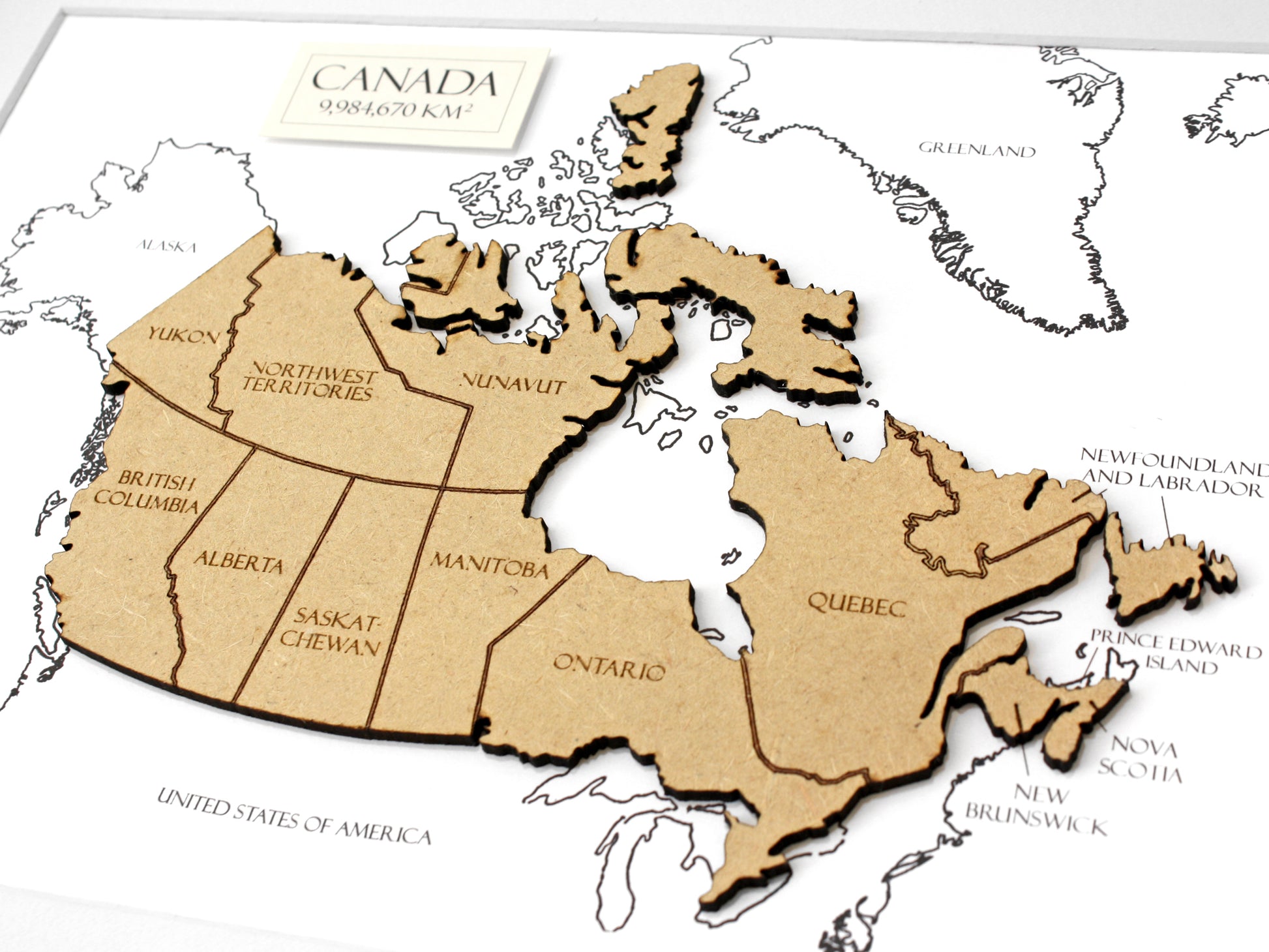 map of Canada art