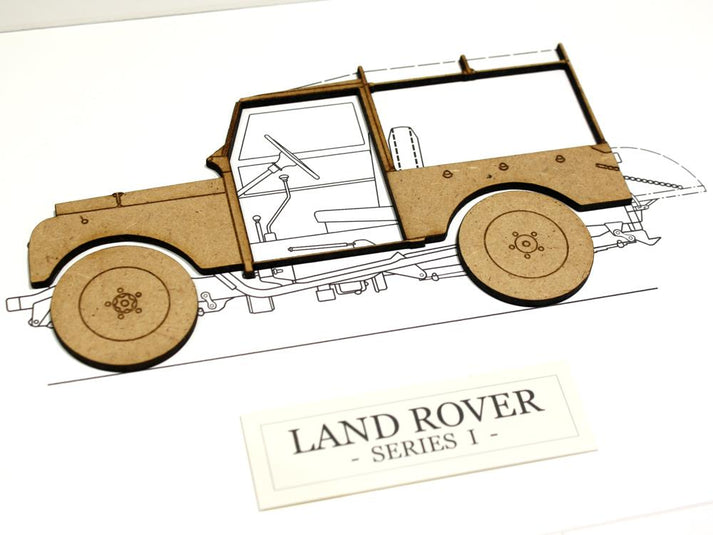 Land Rover Series I Blueprint Art | Laser Cut Wood Gifts & Art – Simply ...