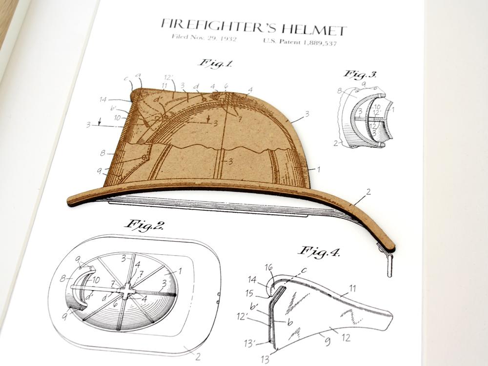 Firefighter Patent Art, Fireman Gift