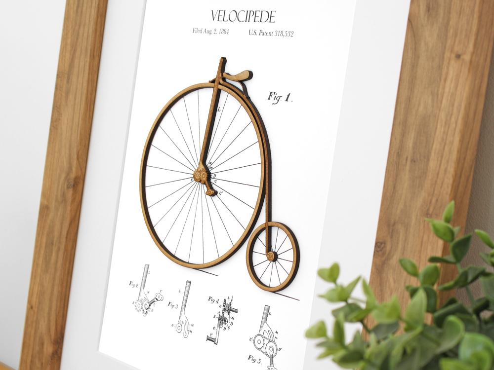 cycling patent art, penny farthing