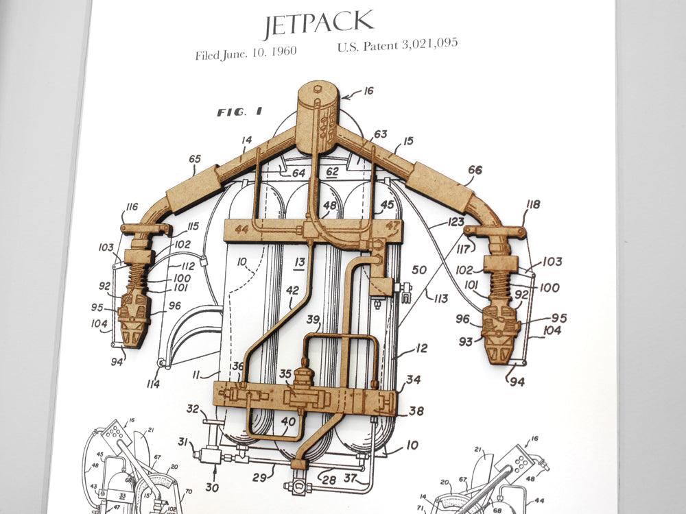 Jetpack Patent Art, Science Gifts